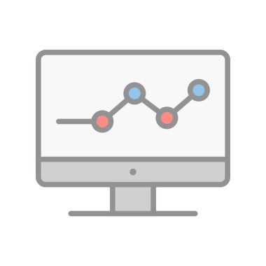İstatistikler Işık Vektörü Simgesi Tasarımı