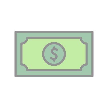 Para Birimi Doldurulmuş Işık Vektörü Simgesi Tasarımı