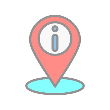 Konum Doldurulmuş Işık Vektörü Simgesi Tasarımı