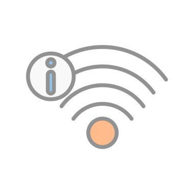 Wifi Doldurulmuş Işık Vektörü Simgesi Tasarımı