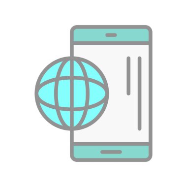 Dünya Çapında Dolu Işık Vektörü Simgesi Tasarımı