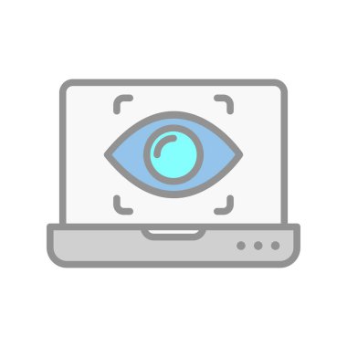 Görüş Doldurulmuş Işık Vektörü Simgesi Tasarımı