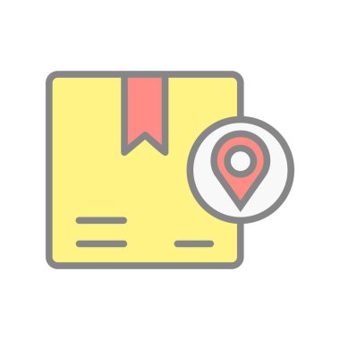 Konum Doldurulmuş Işık Vektörü Simgesi Tasarımı