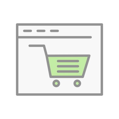 Çevrimiçi Satış Doldurulmuş Işık Vektörü Simgesi Tasarımı