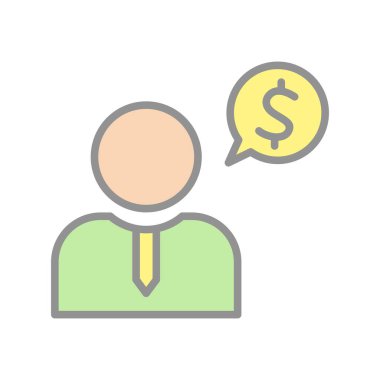 İşçi Doldurulmuş Işık Vektörü Simgesi Tasarımı