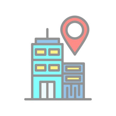 Konum Doldurulmuş Işık Vektörü Simgesi Tasarımı