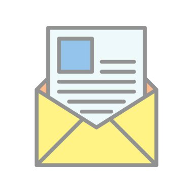 Posta Doldurulmuş Işık Vektörü Simgesi Tasarımı