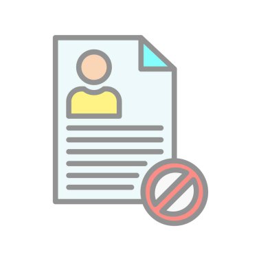 Reddedilmiş Işık Vektörü Simgesi Tasarımı