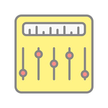 Ses Karıştırıcı Işık Vektörü Simgesi Tasarımı