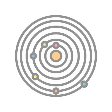 Galaksi Satırı Dolu Işık Vektörü Simgesi Tasarımı