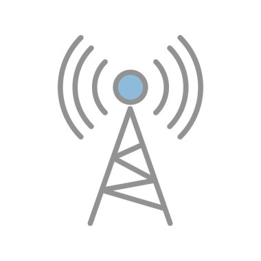 kablosuz Satır Doldurulmuş Işık Vektörü Simgesi Tasarımı