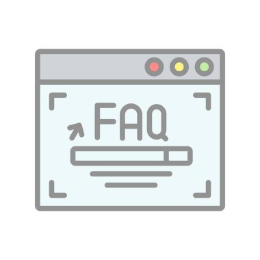 Tarayıcı Satırı Doldurulmuş Işık Vektörü Simgesi Tasarımı