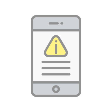 Uyarı Satırı Doldurulmuş Işık Vektörü Simgesi Tasarımı