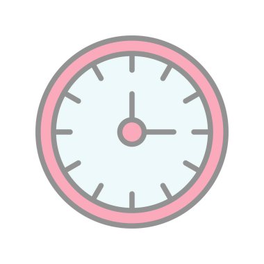 Saat Satırı Dolu Işık Vektörü Simgesi Tasarımı