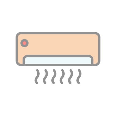 Klima Satırı Işık Vektörü Simgesi Tasarımı Dolduruldu