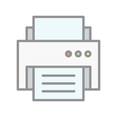 Yazıcı Satırı Doldurulmuş Işık Vektörü Simgesi Tasarımı