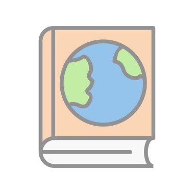 Kitap Satırı Doldurulmuş Işık Vektörü Simgesi Tasarımı