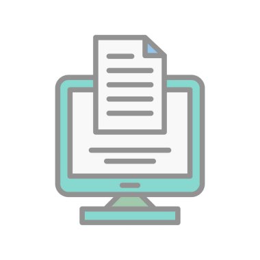 Dosya Satırı Doldurulmuş Işık Vektörü Simgesi Tasarımı