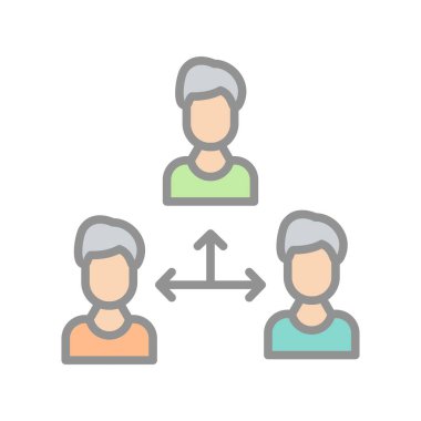 Takım çalışması Satırı Işık Vektörü Simgesi Tasarımı