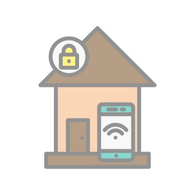 Mobilephone Satırı Işık Vektörü Simgesi Tasarımı