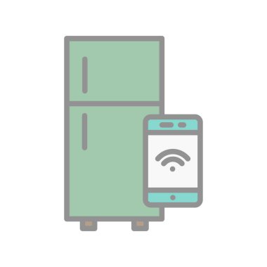 Buzdolabı Satırı Işık Vektörü Simgesi Tasarımı Dolduruldu