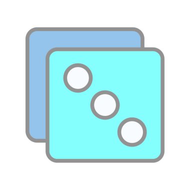 Dices Doldurulmuş Işık Vektörü Simgesi Tasarımı