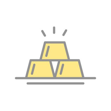 Altın Doldurulmuş Işık Vektörü Simgesi Tasarımı