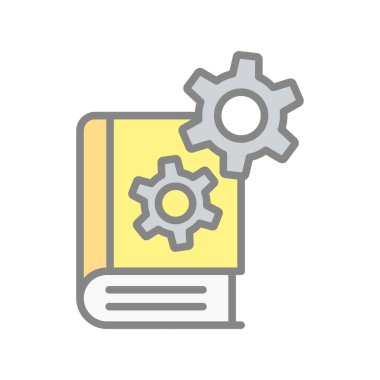 Kitap Doldurulmuş Işık Vektörü Simgesi Tasarımı