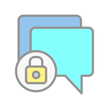 Sohbet Dolu Işık Vektörü Simgesi Tasarımı