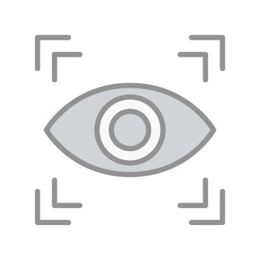 Göz Tarayıcı Işık Vektörü Simgesi Tasarımı Doldurdu