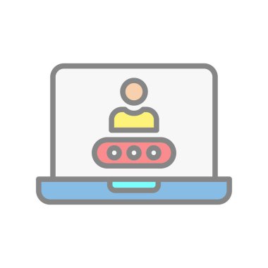 Parola Doldurulmuş Işık Vektörü Simgesi Tasarımı