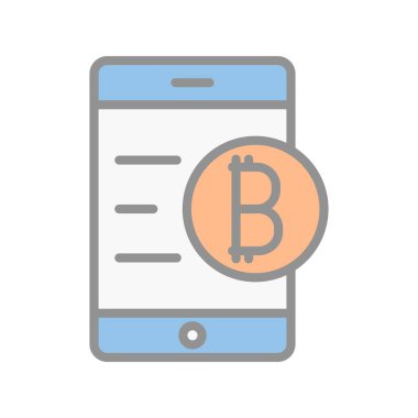 Mobil Doldurulmuş Işık Vektörü Simgesi Tasarımı