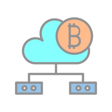 Veritabanı Dolu Işık Vektörü Simgesi Tasarımı