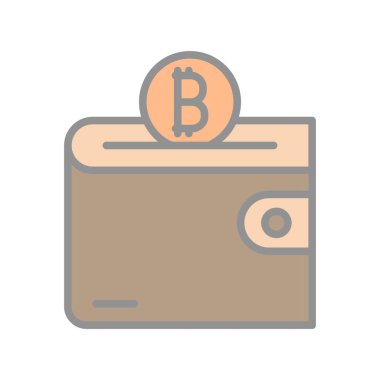 Cüzdan Doldurulmuş Işık Vektörü Simgesi Tasarımı