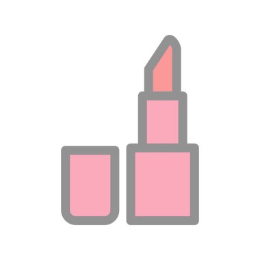 Llipstick Doldurulmuş Işık Vektörü Simgesi Tasarımı