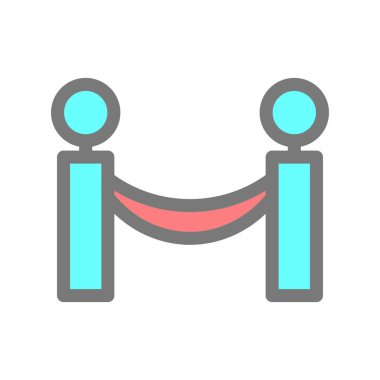 Bariyer Doldurulmuş Işık Vektörü Simgesi Tasarımı