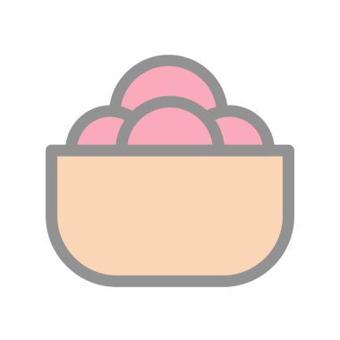 Dondurma Doldurulmuş Işık Vektörü Simgesi Tasarımı