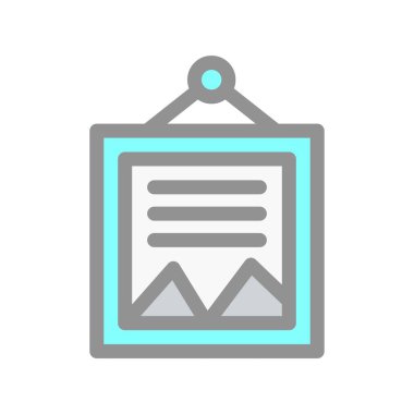 Poster Doldurulmuş Işık Vektörü Simgesi Tasarımı