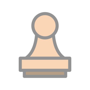 Damga Doldurulmuş Işık Vektörü Simgesi Tasarımı