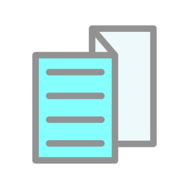 Broşür Doldurulmuş Işık Vektörü Simgesi Tasarımı