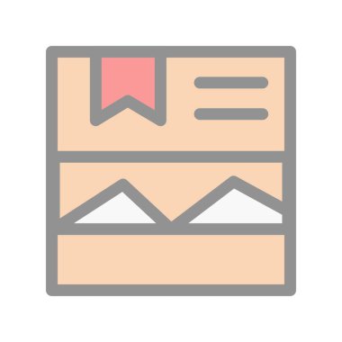 Kutu Doldurulmuş Işık Vektörü Simgesi Tasarımı