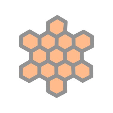 Bal Tarağı Doldurulmuş Işık Vektörü Simgesi Tasarımı