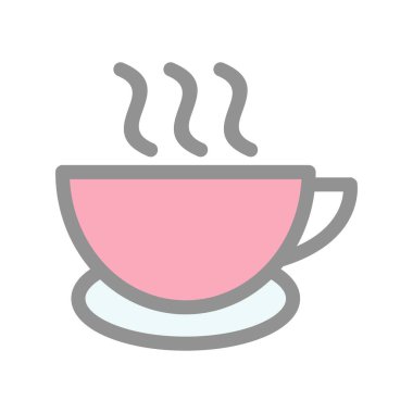 Kahve Doldurulmuş Işık Vektörü Simgesi Tasarımı