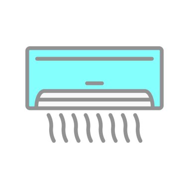 AC Doldurulmuş Işık Vektörü Simgesi Tasarımı