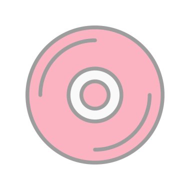 Dvd Doldurulmuş Işık Vektörü Simgesi Tasarımı