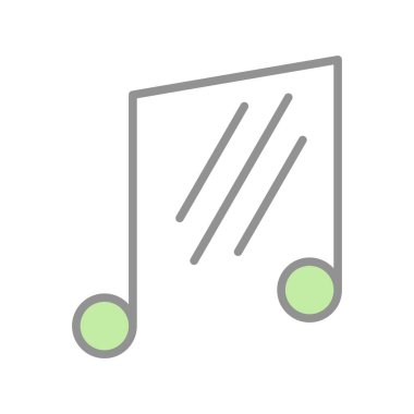 Müzik Doldurulmuş Işık Vektörü Simgesi Tasarımı