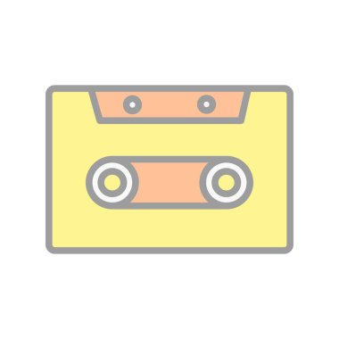 Kaset Doldurulmuş Işık Vektörü Simgesi Tasarımı