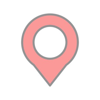 Konum Doldurulmuş Işık Vektörü Simgesi Tasarımı