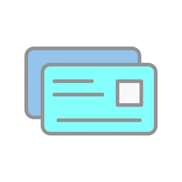 Cartão Crédito Preenchido Light Vector Icon Desig — Vetor de Stock