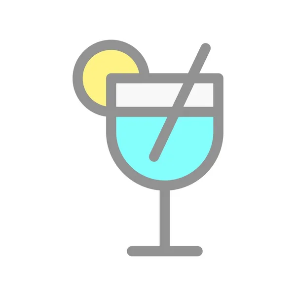 Cocktailgefülltes Licht Vector Icon Desig — Stockvektor